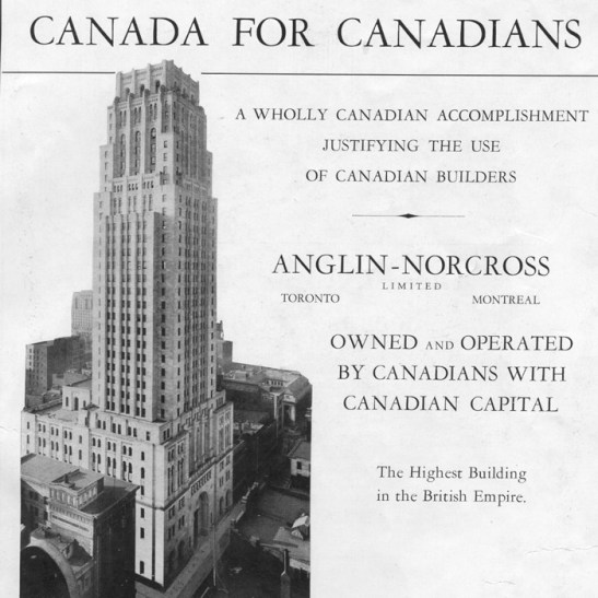 Canada for Canadians: Skyscrapers as a symbol of the nation, 1930.
