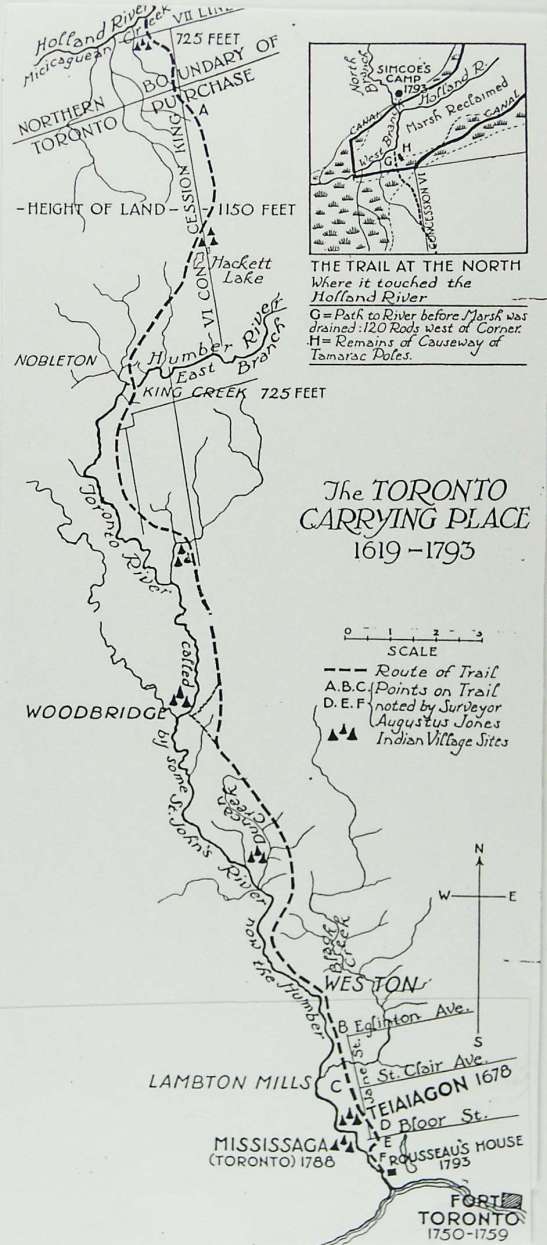 For centuries before European settlement, the Toronto area was a key link for travel by canoe into the heart of the Great Lakes.