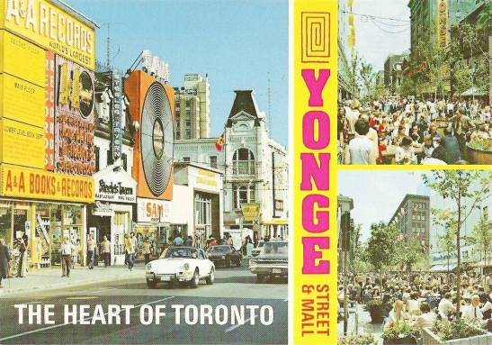 The Heart of Toronto: Yonge Street, 1970s. Chuckman's Toronto.