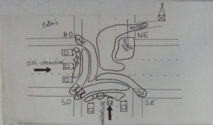 Die-in plan, 1970s. Le Monde à bicyclette Archives.