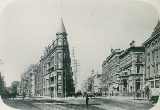 This 1898 images shows how the Gooderham building dominated the Victorian Streetscape.